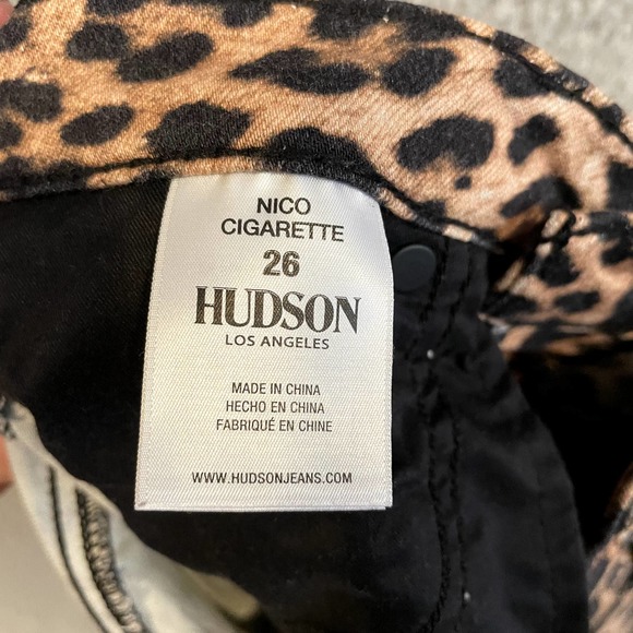Hudson Jeans Leopard Nico Cigarette Slim Jeans, sz 26 - Picture 12 of 15